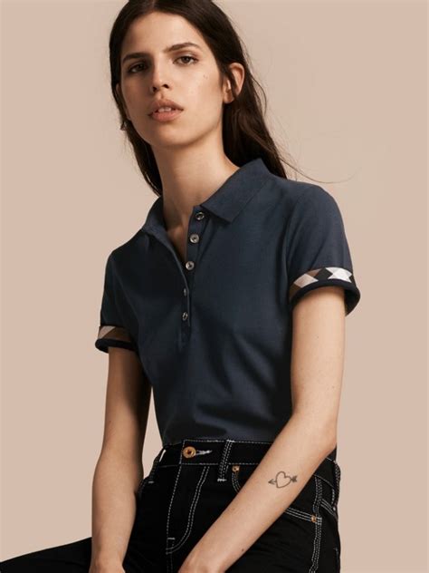 polo burberry femme noir|Burberry men's polo outlet.